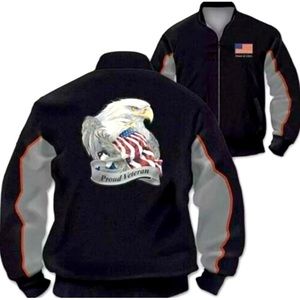 ⬆️ The Bradford Exchange Men’s XXL Proud Veteran Jacket NWT Blue-Eagle Logo USA